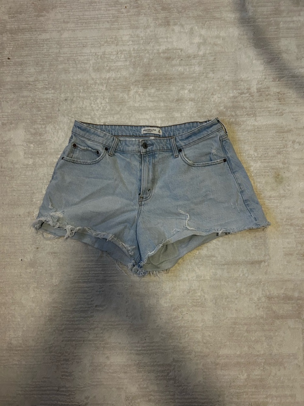 Abercrombie & Fitch Curve Love Light Blue A Line Shorts